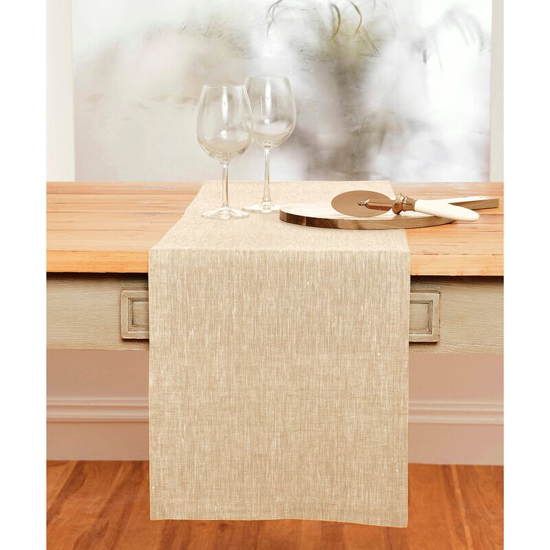 Solino Home 100% Pure Linen Table Runner | Athena for Thanksgiving, Christmas