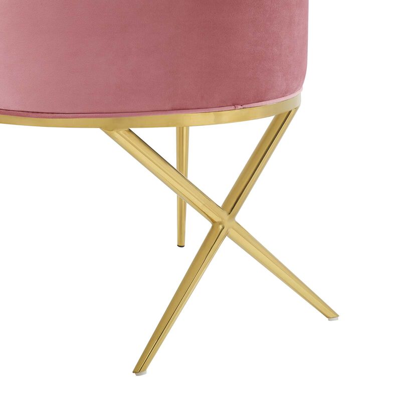 Modway Savour Tufted Performance Velvet Accent Dining Armchair, Dusty Rose 23 x 26 x 29.5