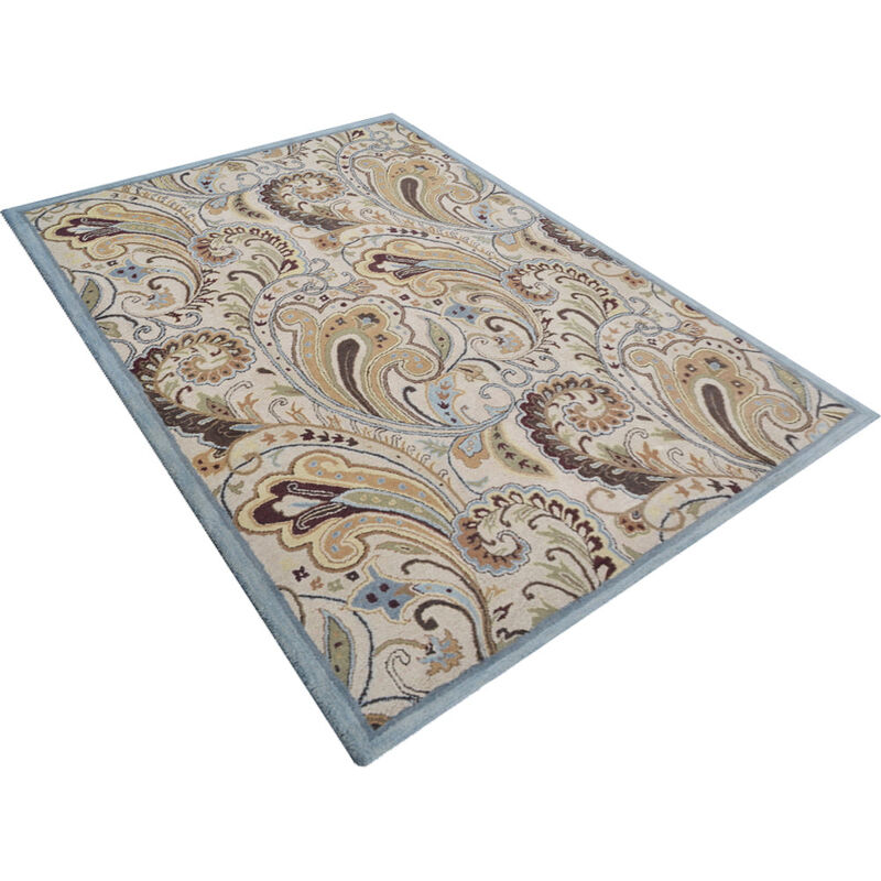 RUGSOTIC CARPETS HAND TUFTED WOOL ECO-FRIENDLY AREA RUGS  - 9'x12', Rectangle Shape, Cream, Floral Modern Design, High Pile Thick Handmade Anti Skid Area Rugs for Living Room, Bed Room (K00502)