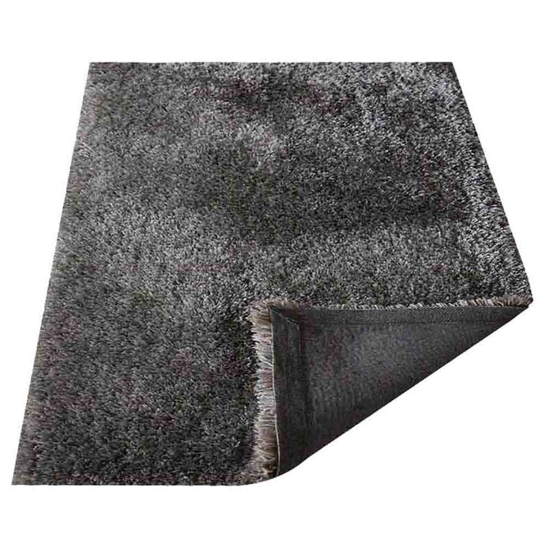 RUGSOTIC CARPETS HAND TUFTED SHAG POLYESTER ECO-FRIENDLY AREA RUGS  - 5'x8', Rectangle, Gray, Solid Plain Design, High Pile Thick Handmade Anti Skid Area Rugs for Living Room, Bed Room K00055