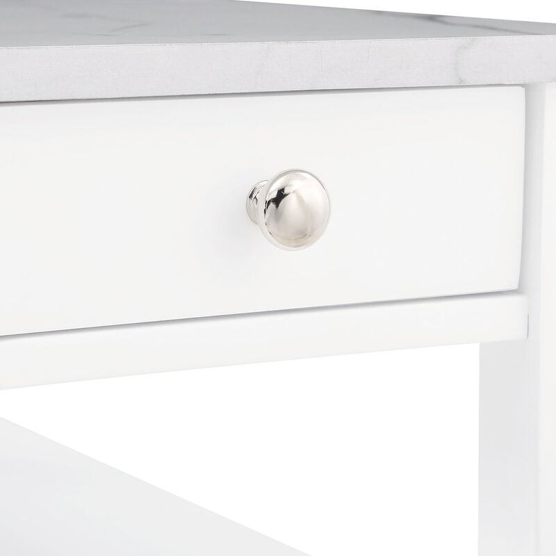 Convenience Concepts American Heritage 1 Drawer Chairside End Table with Shelves