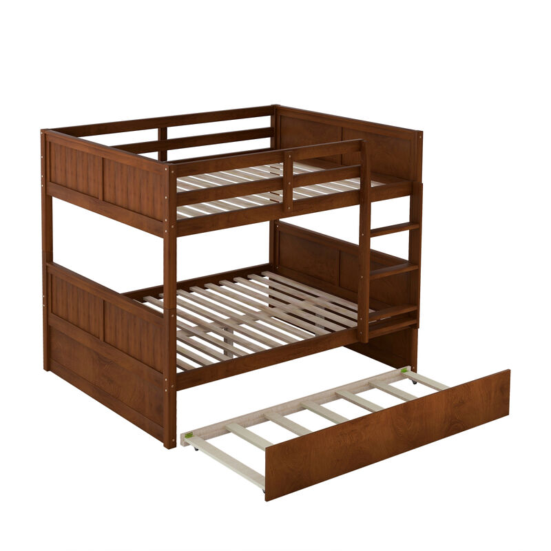 Full Over Full Bunk Bed With Twin Size Trundle