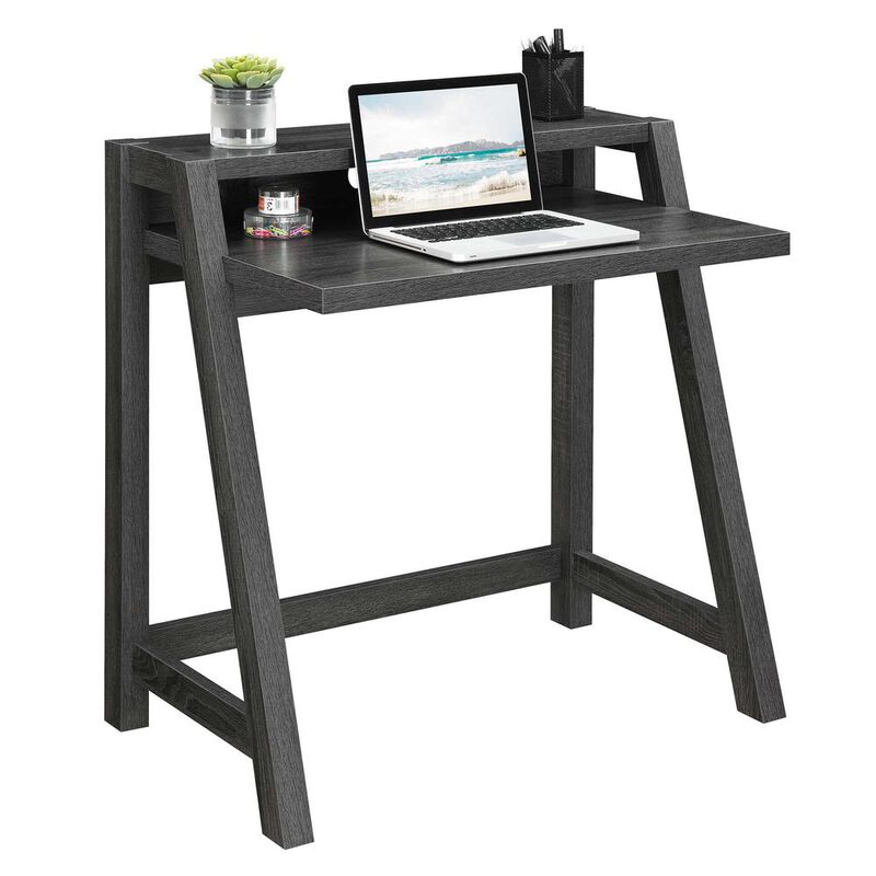 Convenience Concepts Newport Lilly 2 Tier Desk, Gray