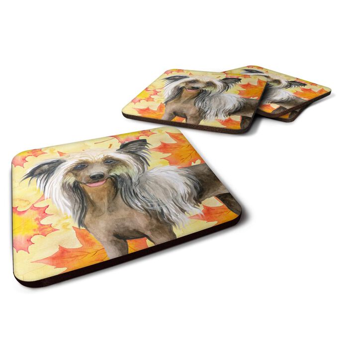 Caroline's Treasures Chinese Crested Fall Decorative coasters, Multicolor