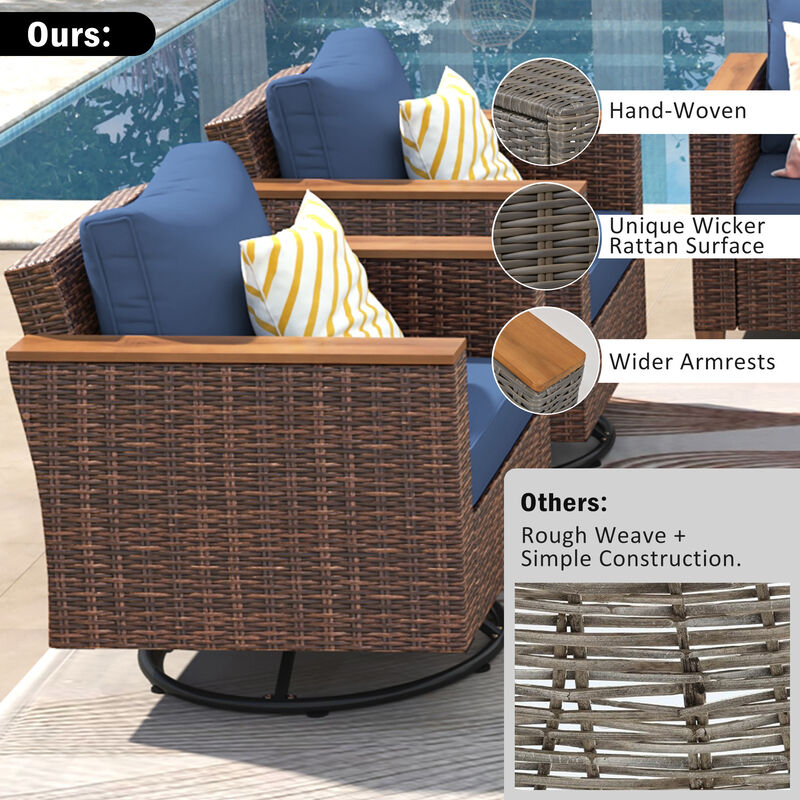 Merax Wicker Outdoor Patio Furniture Seating Set