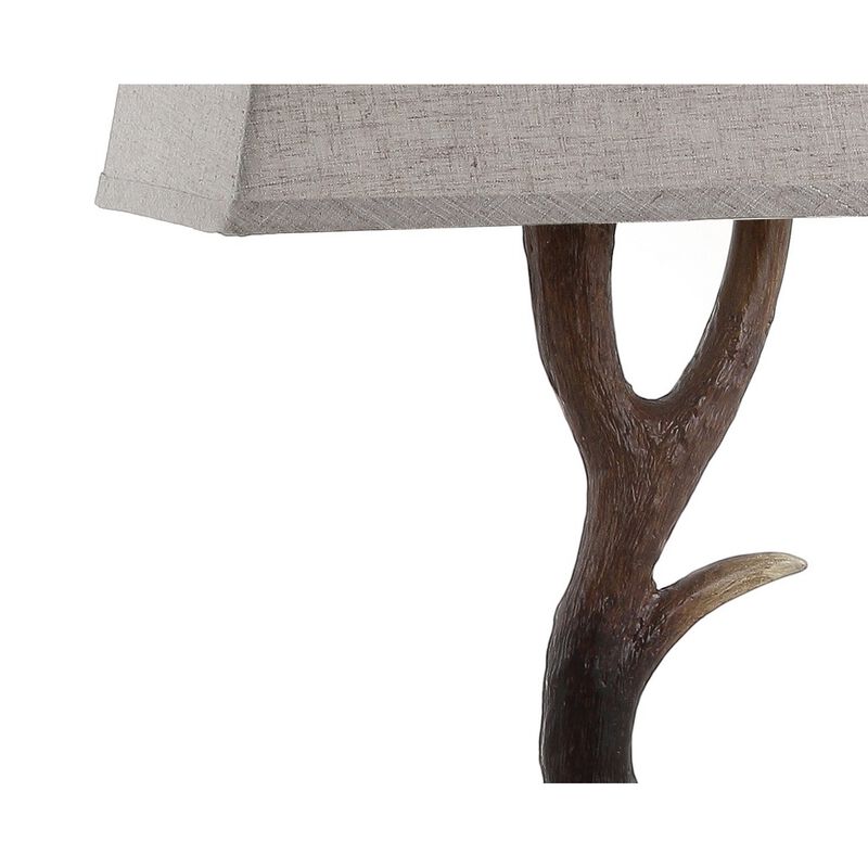 Antler Rustic Resin/Crystal LED Table Lamp
