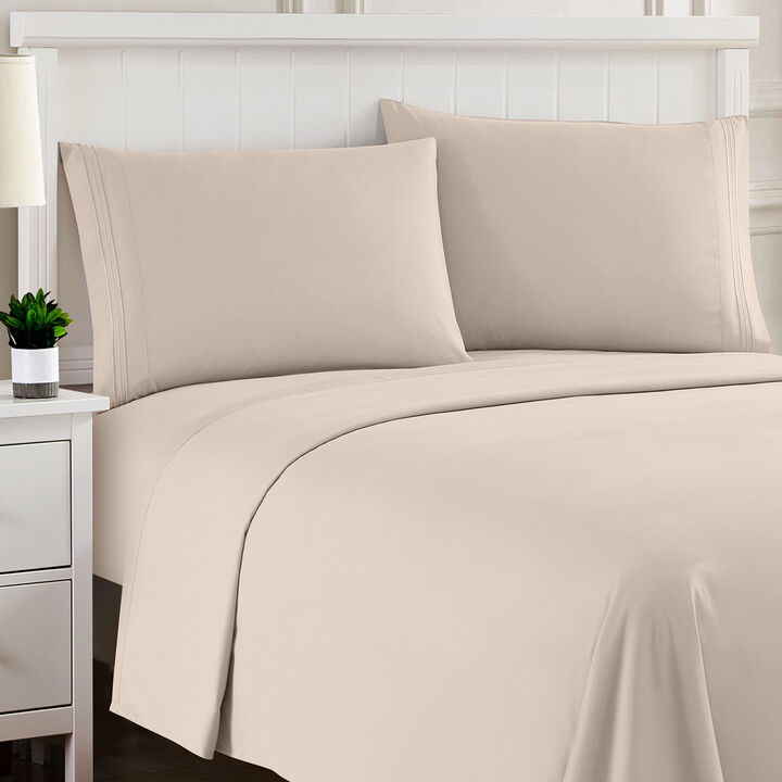 5 Piece Sheet Set, Ultra Soft 1800 Series Collection - Split King, Royal Blue