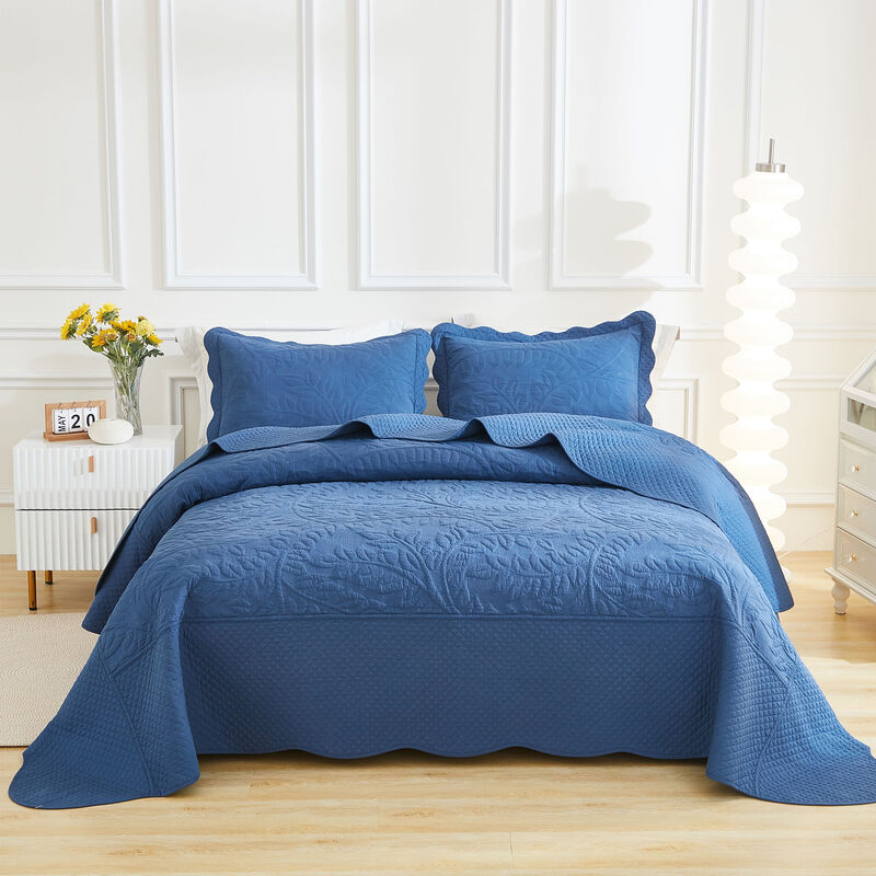 MarCielo 100% Cotton Oversized Bedspread Quilt Set T
