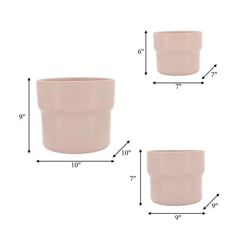 Cer, Mushroom Planters, Blush