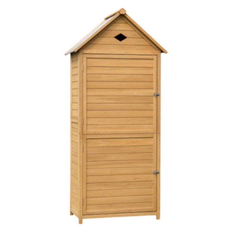 Outdoor Wooden Storage Hutch Single Door Shed