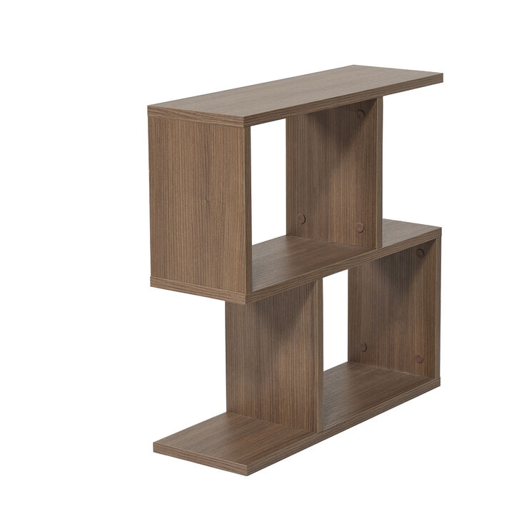 Rectangle 4 Shelves End Table, Narrow Chairside Table, 23 Inch Skinny End Table