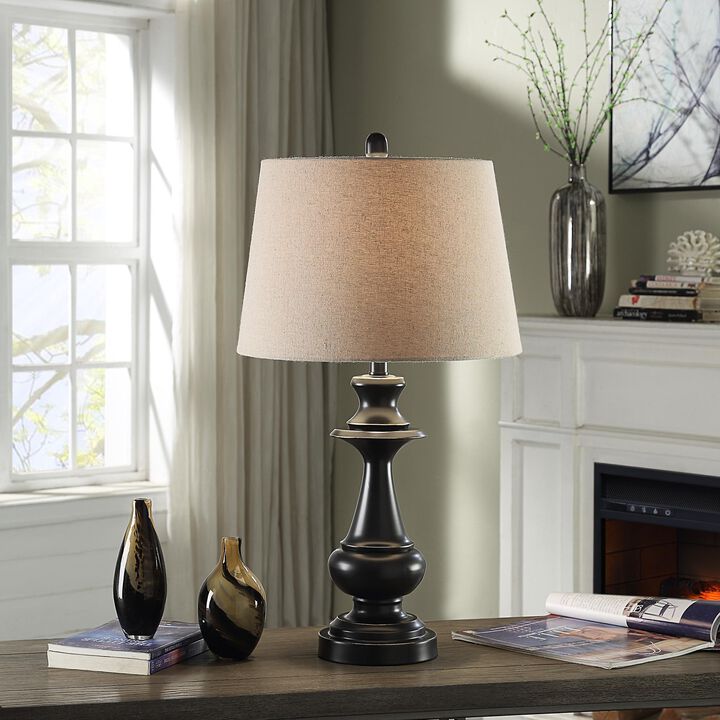 Bronze Metal Table Lamp (Set of 2)