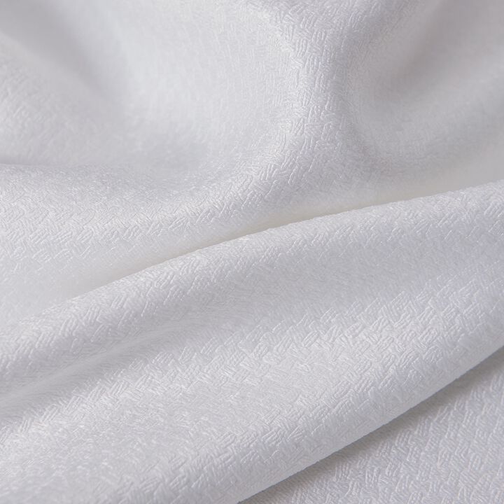 Lido Matte Embossed Blackout Grommet Curtain 38" x 95" White by Rt Designers Collection