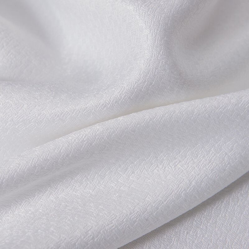 Lido Matte Embossed Blackout Grommet Curtain 38" x 95" White by Rt Designers Collection