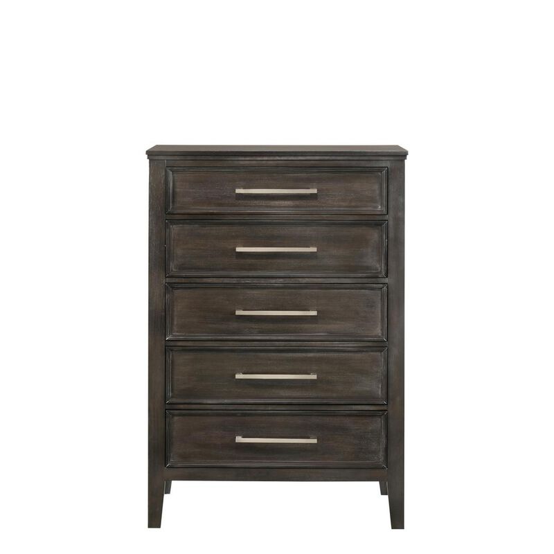 New Classic Furniture Furniture Andover Transitional Solid Wood Chest in Gray