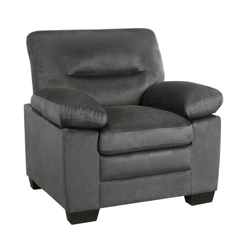 Modern Sleek Design Living Room Furniture 1 Piece Chair Dark Fabric Upholstered Comfortable