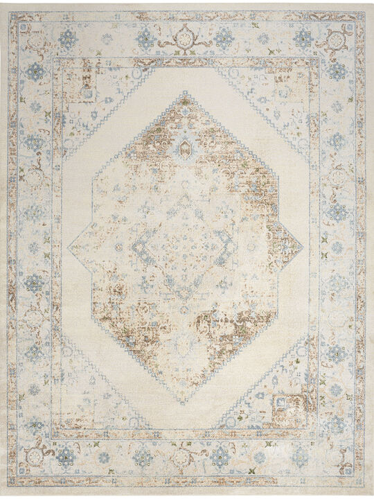 Astra Machine Washable ASW13 Ivory/Blue 7'10" x 10' Rug