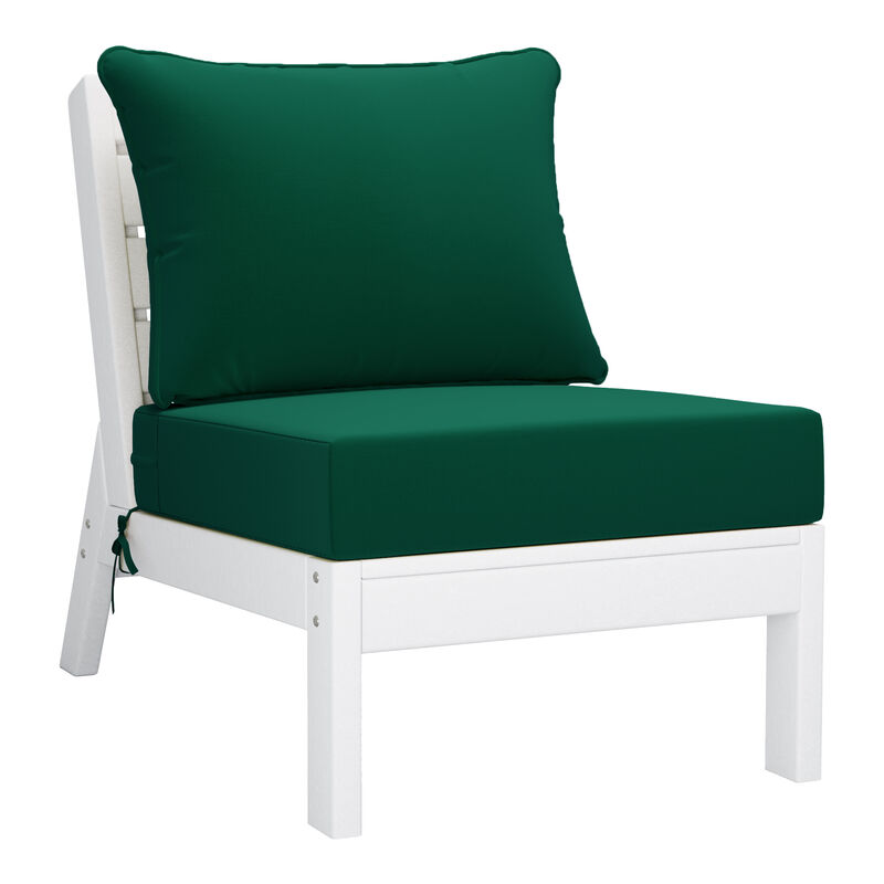 WestinTrends Outdoor Patio HDPE Sectional Sofa with Patio Cushions