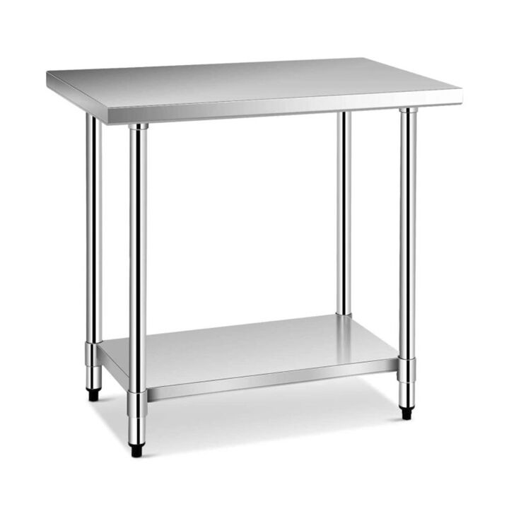 Hivvago 24 x 36 Inch Stainless Steel Commercial Kitchen Food Prep Table