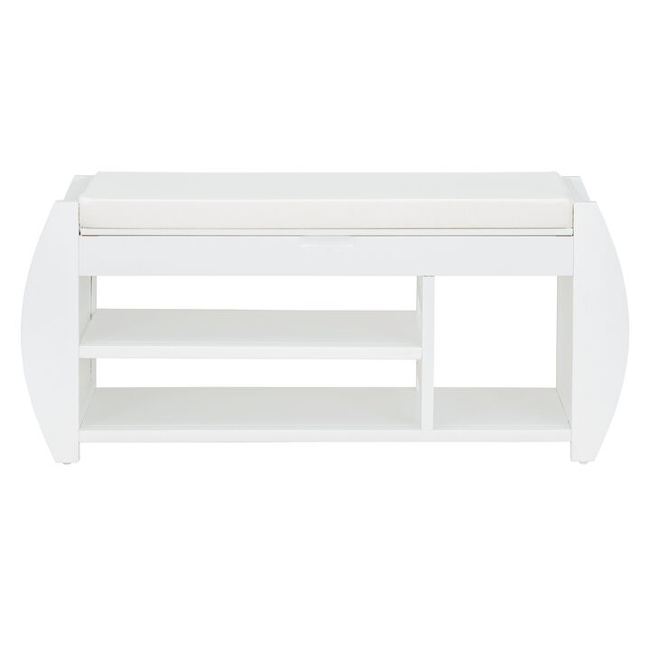 Merax Retro Shoes Storage Bench with Cushion