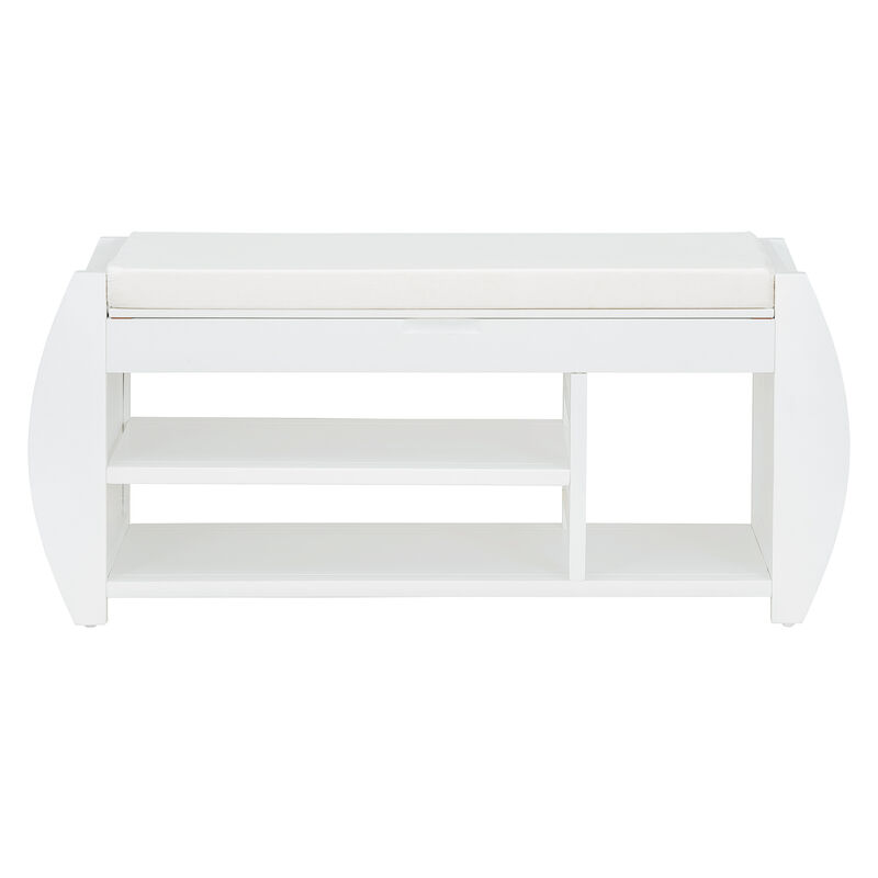 Merax Retro Shoes Storage Bench with Cushion