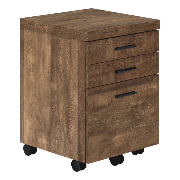 Monarch Specialties I 7400 File Cabinet, Rolling Mobile, Storage Drawers, Printer Stand, Office, Work, Laminate, Brown, Contemporary, Modern