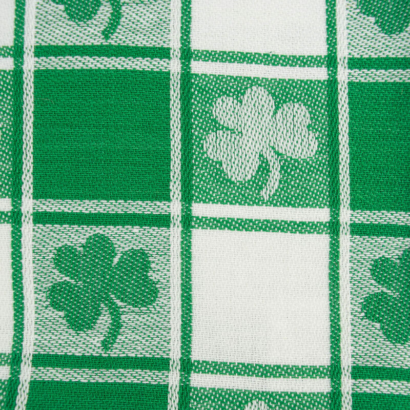 Green and White Shamrock St. Patrick's Day Rectangular Tablecloth 60" x 84"