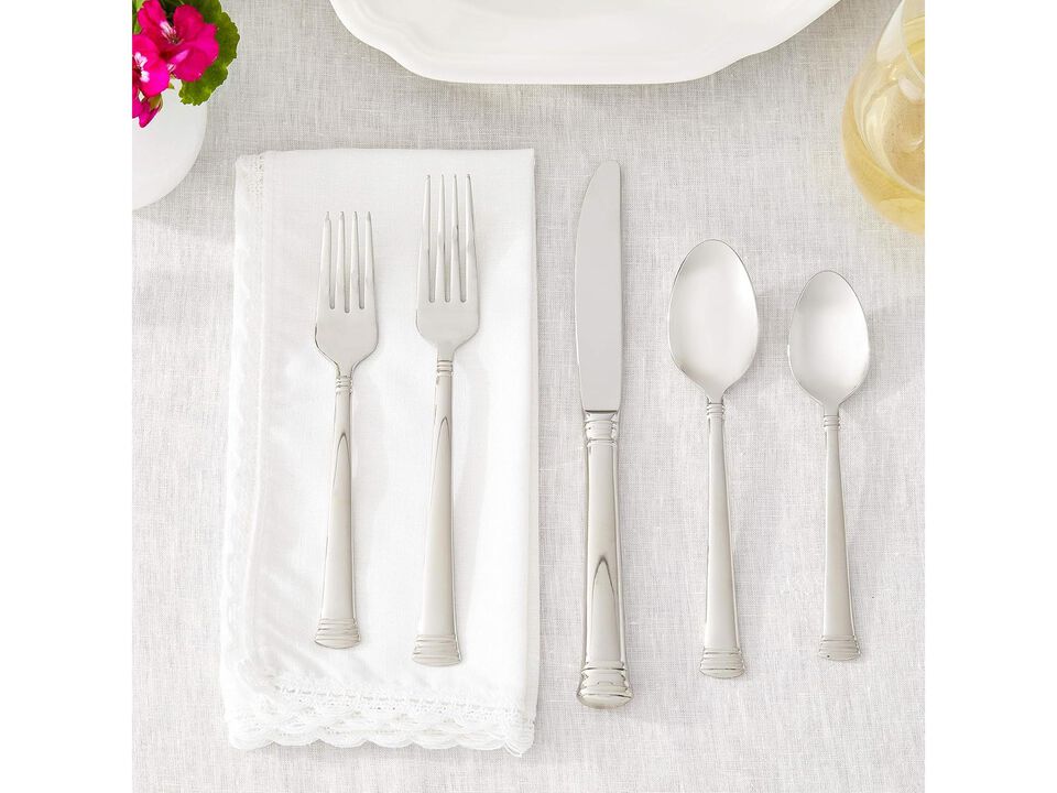 Lenox Eternal 20-Piece Flatware Set, 3.20 LB, Metallic
