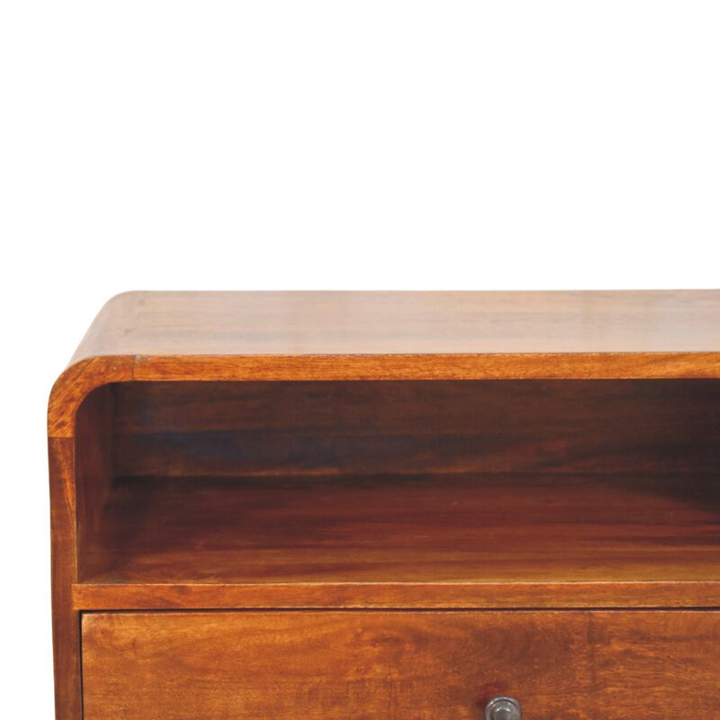 Artisan Furniture Solid Wood Avora Wall-Mounted Chestnut Nightstand