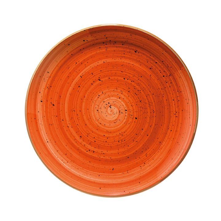 Terracota dia.8" h:1.5" 17 oz. Round Terracotta Porcelain Bowl (Set of 4)