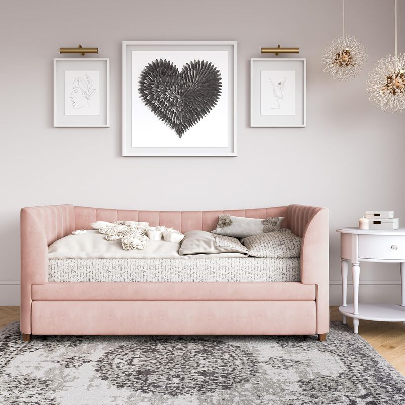 Little Seeds Valentina Upholstered Daybed with Trundle