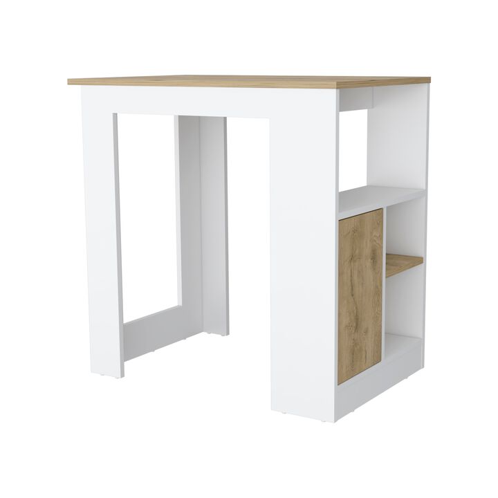 Streamdale Aurora Kitchen Island with Open Compartment and Cabinet