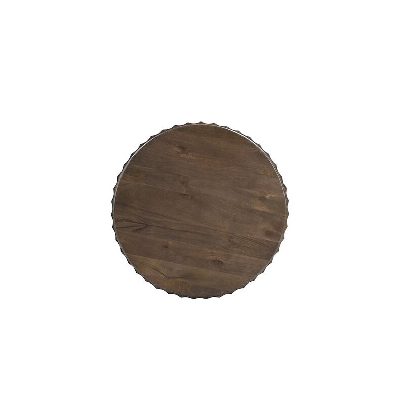 Taran Designs Lennox Round Solid Wood End Table
