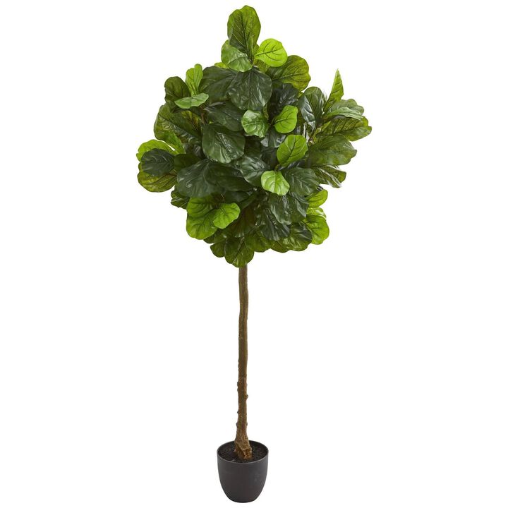 Nearly Natural 6-ft Fiddle Leaf Artificial Tree (Real Touch)