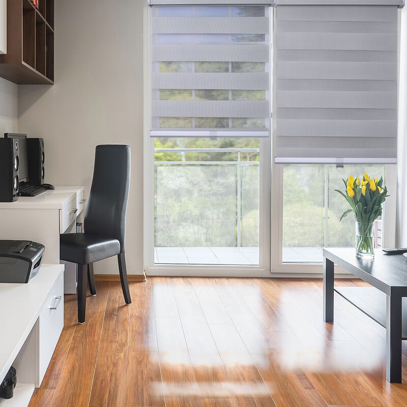 Cordless Alternating Shade Roller Blind, 24" x 48"