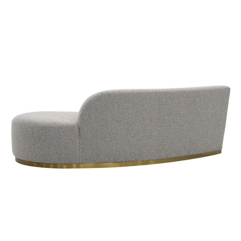 Pasargad Home Simona Collection Curved Sofa with 3 Pillows