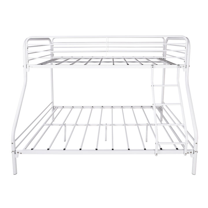 Heavy Duty Twin-Over-Full Metal Bunk Bed, Easy Assembly With Enhanced Upper-Level Guardrail Heavy Duty Twin-Over-Full Metal Bunk Bed, Easy Assembly With Enhanced Upper-Level Guardrail
