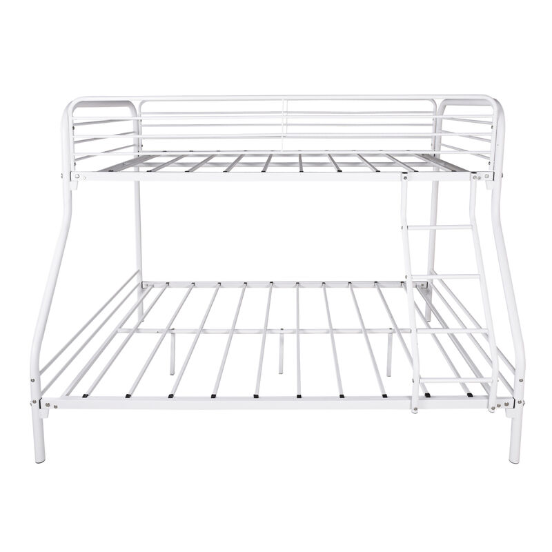 Heavy Duty Twin-Over-Full Metal Bunk Bed, Easy Assembly With Enhanced Upper-Level Guardrail