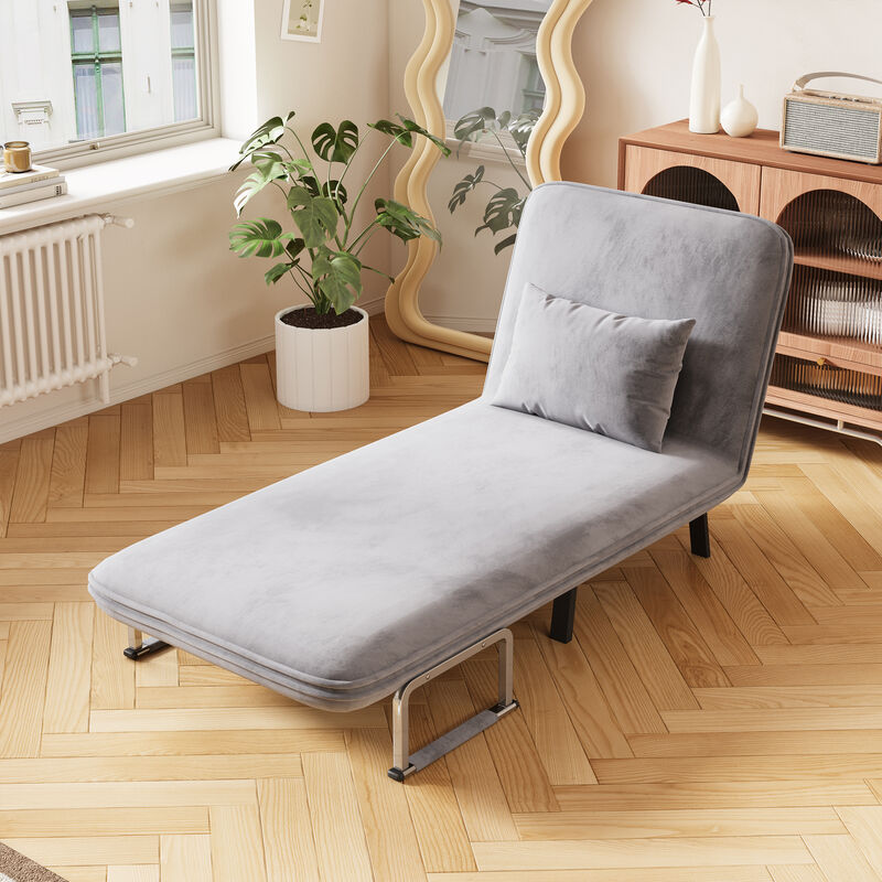Merax Leisure Chaise Lounge Convertible Sofa Chair