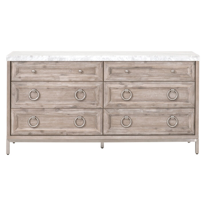 Natural 6-Drawer Double Dresser