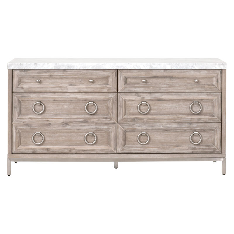 Natural 6-Drawer Double Dresser