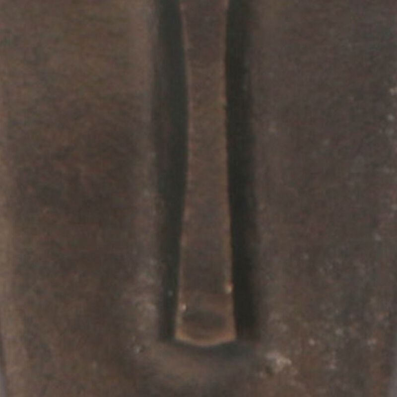 Anea Flower Vase, Face Design, Pedestal Base, Textured Bronze Finish - Benzara
