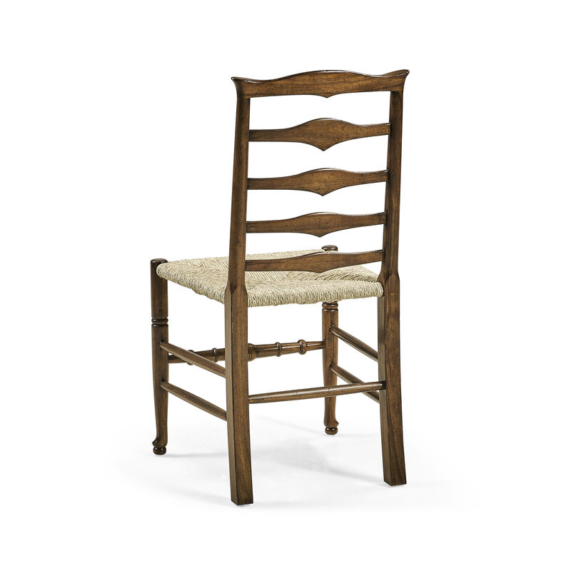 Walnut Triangular Ladderback Side Chair