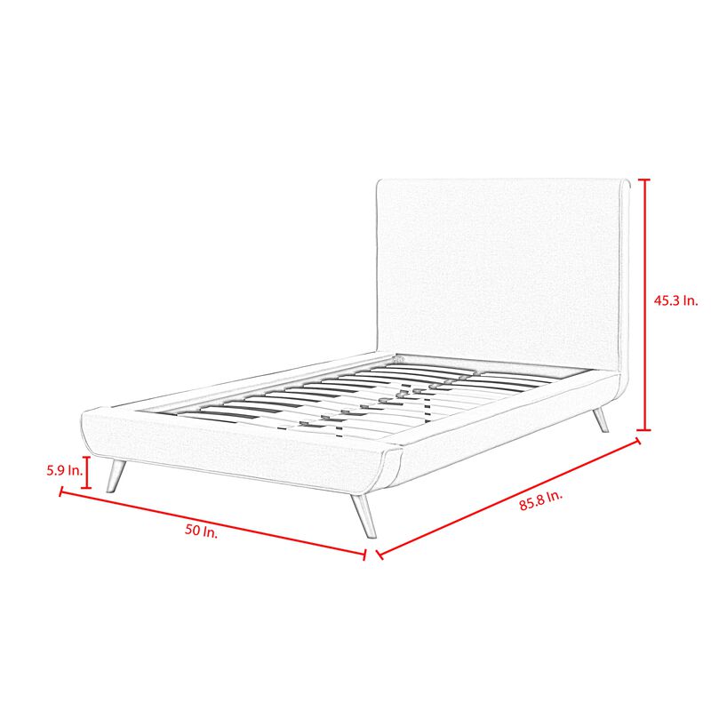 Loft Lyfe Eliezer Linen Upholstered Platform Bed
