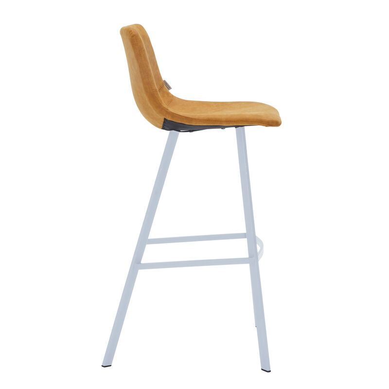Elland - Bar stool -Light Grey- White Base