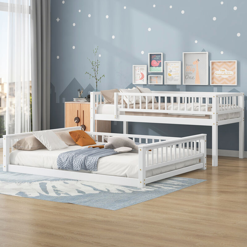 Merax Bunk Bed with Ladder and Guardrails