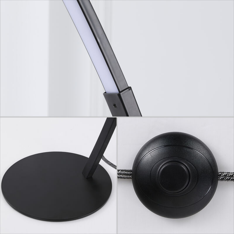 Enzo Contemporary Minimalist Metal Arc Dimmable Integrated LED Floor Lamp