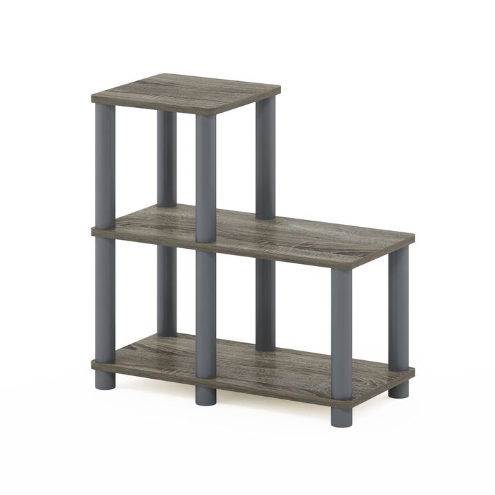 FurinnoFurinno Turn-N-Tube Accent Decorative Shelf, French Oak/Grey