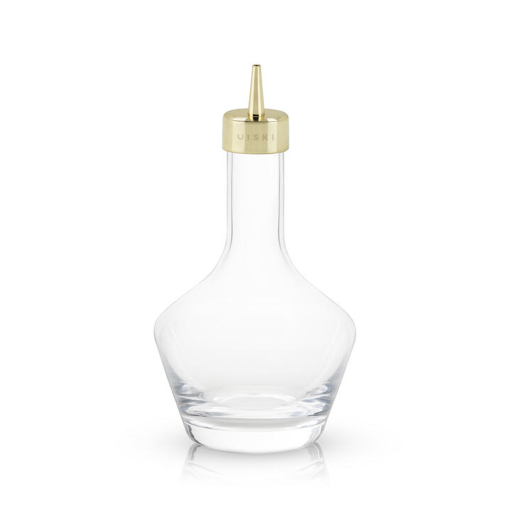 Bitters Bottle with Dasher Top in Gold
