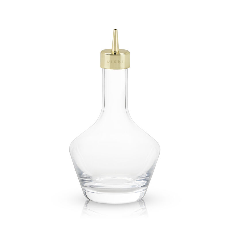Bitters Bottle with Dasher Top in Gold